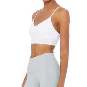 Alo Yoga Lush Bra White Glossy M